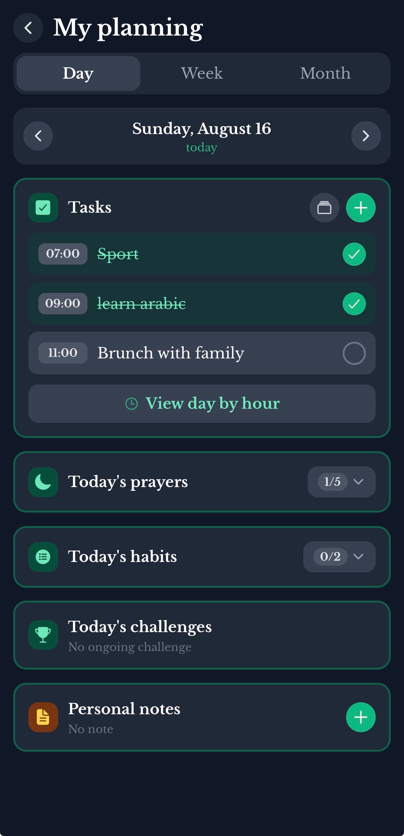 Sukun+ — Your day at a glance